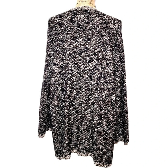 SIGRID OLSEN Women's Plus Oversized Cotton Blend Crochet Cardigan Size 1X Black - Picture 3 of 16